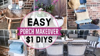 EASY $1 PORCH DIYS ~ PORCH DECOR IDEAS
