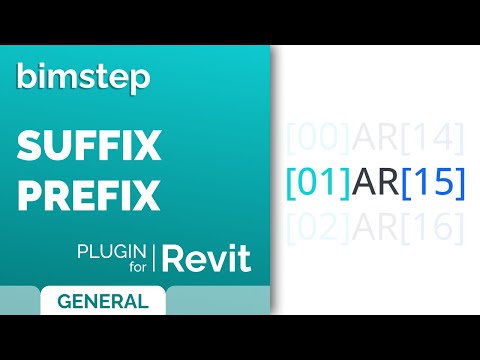 Revit plugin Suffix / Prefix