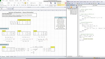 Gauss Elimination - Coding (EXCEL/VBA)