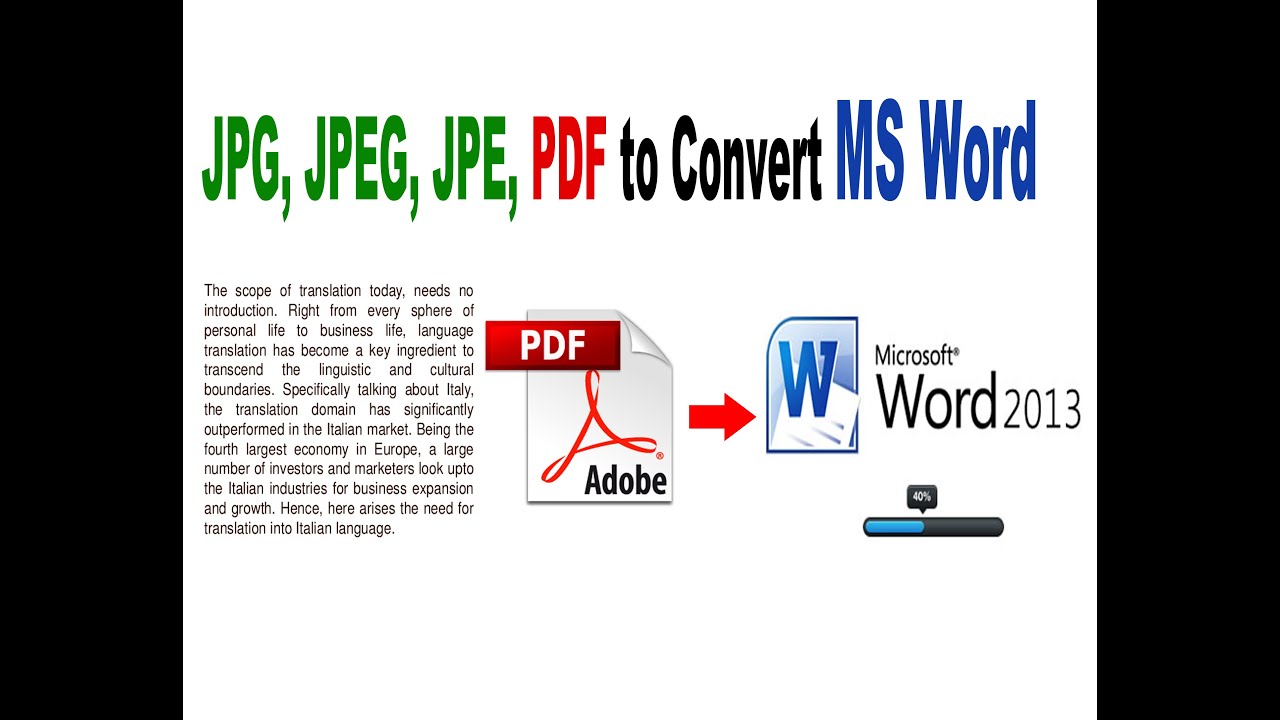 JPG JPE PNG And PDF To Convert MS Word YouTube Jpg jpe png and pdf to convert ms word youtube