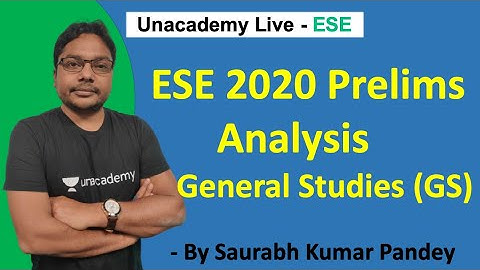 ESE Prelims 2020 Paper Analysis | GS | Saurabh Kumar Pandey