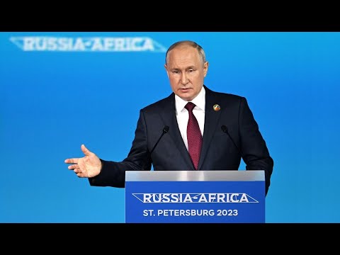 Путин на пленарном заседании Экономического и гуманитарного форума Россия – Африка 27 июля 2023 года