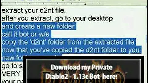 Download PRIVATE Diablo 1.13c Bot - Diablo 2 Bot D2NT [100% Working].mpg