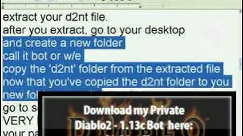 Download PRIVATE Diablo 1.13c Bot - Diablo 2 Bot D2NT [100% Working].mpg