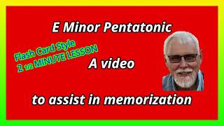 Em Pentatonic Flash Card Style Video