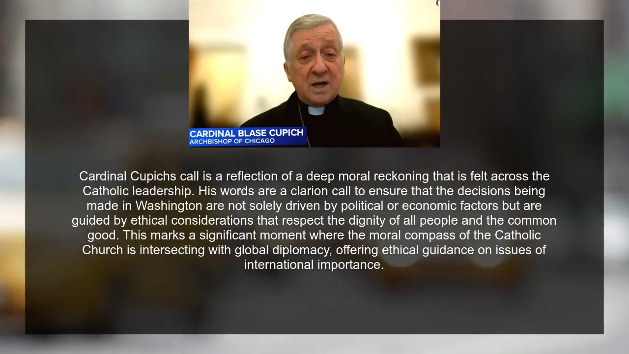 Chicago Cardinal Cupich issues rare moral warning amid escalating tensions over Greenland.