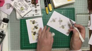 Simple techniques using 2nd generation stamping to create 2 cards at once