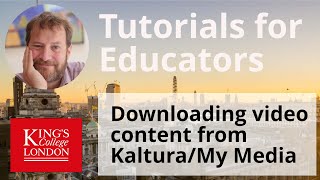 How to download your video content from Kaltura (My Media)