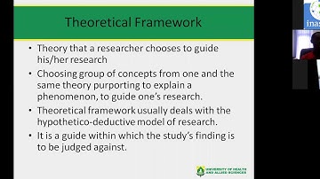 Conceptual and theoretical framework