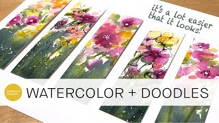 how to paint and doodle loose florals + minimize paper buckling (beginner level) screenshot 4