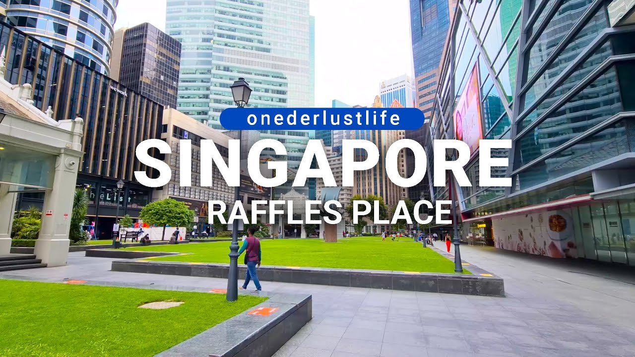 Singapore CBD Raffles Place - Phase 2 Lockdown Walking Tour (4K UHD)