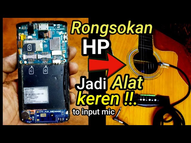 IDE KREATIF membuat alat keren  Gitar biasa menjadi Elektrik dari bekas Hp rusak class=