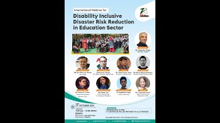 International Webinar for disability Inclusive Disaster Risk Reduction in  Education Sector