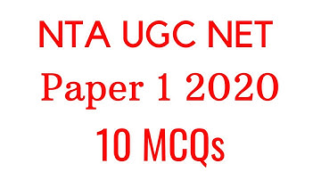 (Mock TEST 51) (Top 10 Most Expected MCQs For NTA UGC NET Paper 1 June 2020 in Hindi & English)