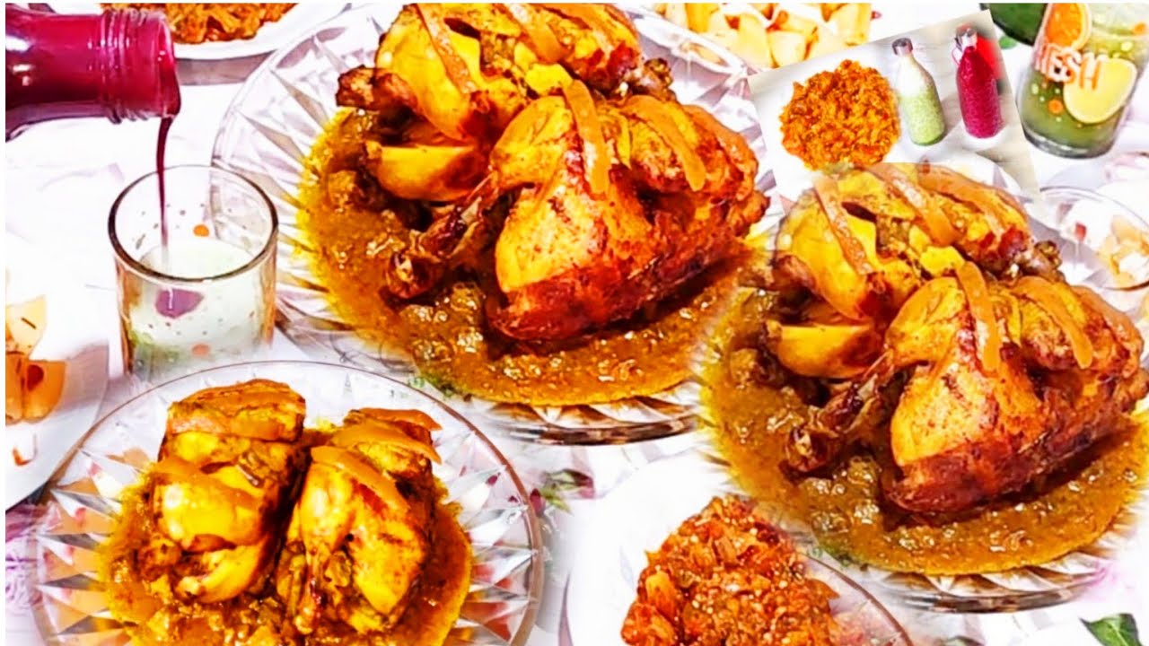 دجاج محمر بالدغميرة للمبتدئات بمذاق رائع/ سلطة مرافقة /عصير صحي اقتصادي👌وصفة تهنيك من تخمام