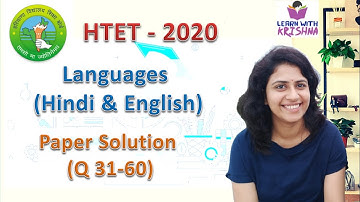 #HTET 2020 languages Hindi and English