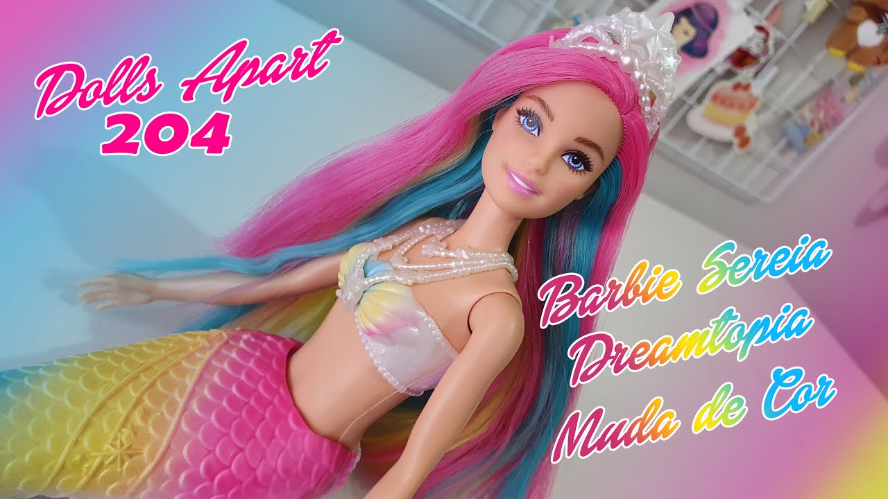 Boneca Barbie Sereia Luzes e Arco- íris Dreamtopia - Mattel