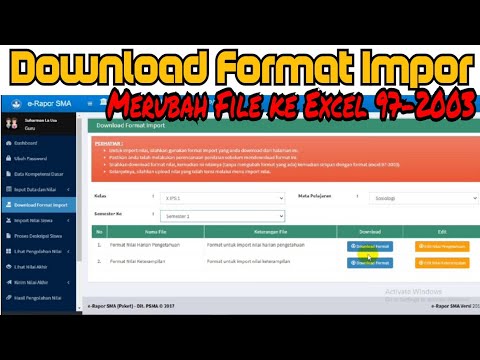 Download Format Impor dan Merubah Format ke Excel 97-2003