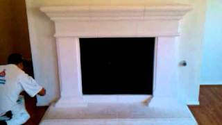 Antique Glaze Cast Stone Fire Place Preparation - YouTube