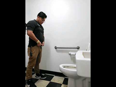 How NOT to PEE in public bathrooms!#shorts#fyp#jokes#funny