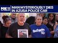 Man found dead in Azusa police car