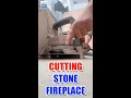 How To Undercut Stone 🔥Fireplace For Floor Installation