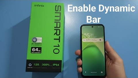 Infinix Smart 10 - How To Enable dynamic bar for notification