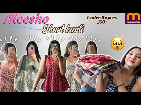 10 Meesho Short Kurti 🌸✨ | Meesho Short kurti | Meesho Haul | under ₹ 250 😍❤️‍🩹 | #meesho