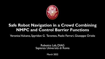 Safe Robot Navigation in a Crowd Combining NMPC and Control Barrier Functions