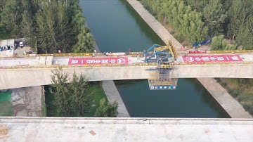 272m-long continuous girder of grand railway bridge completes closure