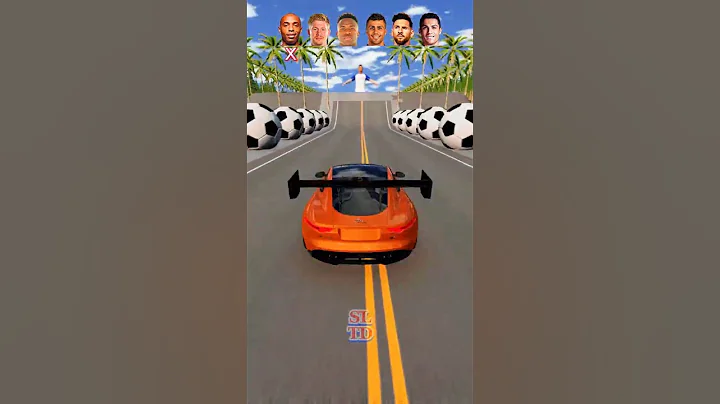 Henri vs Vinicius vs Messi vs Ronaldo 🚘⚽💪 |BeamNG.drive #ronaldo #messi #vinicius #football #soccer
