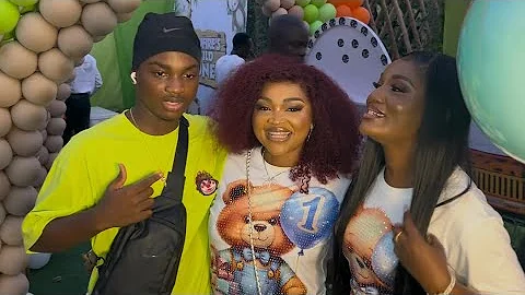 ACTRESS MERCY AIGBE & HER SON AT DAYO AMUSA’S SON ONE YEAR BIRTHDAY CELEBRATION 