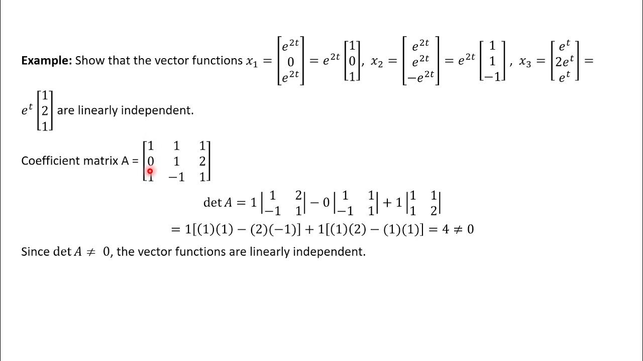 Linear Systems in Normal Form (Differential Equations) YouTube