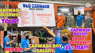 Carwash Business  Magkano Pasahod Sa Mga Carwash Boy   Vlog 24