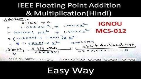 IEEE Floating Point Addition & Multiplication(Hindi) ||MCS-012 || IGNOU TEE question solved