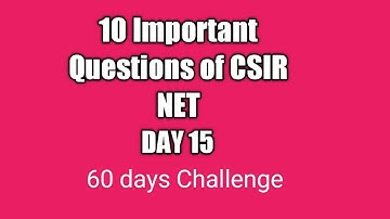 10 Important Questions of CSIR NET JRF/ GATE / IIT JAM / NBHM /  TIFR