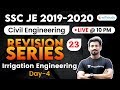 10:00 PM - SSC JE 2019-20 | Civil Engg. by Sandeep Jyani | Irrigation Engineering (Part-4)