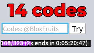 ALL 14 DOUBLE xp codes in 1 minute.. (Blox Fruits)