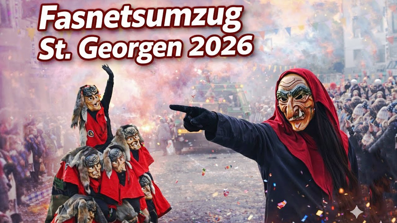 Fasnetsumzug St. Georgen im Schwarzwald 2026｜Mitreißende Fasnetstimmung｜Original Sound｜4K
