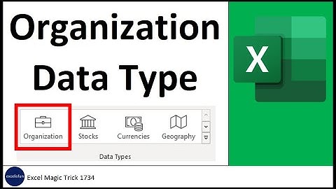 Organizational Data Types in Excel M365  & Power BI. Excel Magic Trick 1735