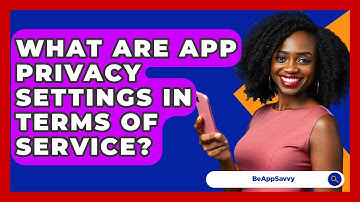 What Are App Privacy Settings In Terms Of Service? - Be App Savvy