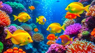 Calming Ocean Sanctuary 4K 🐠 Peaceful Aquarium &amp; Deep Sleep Ambient Music