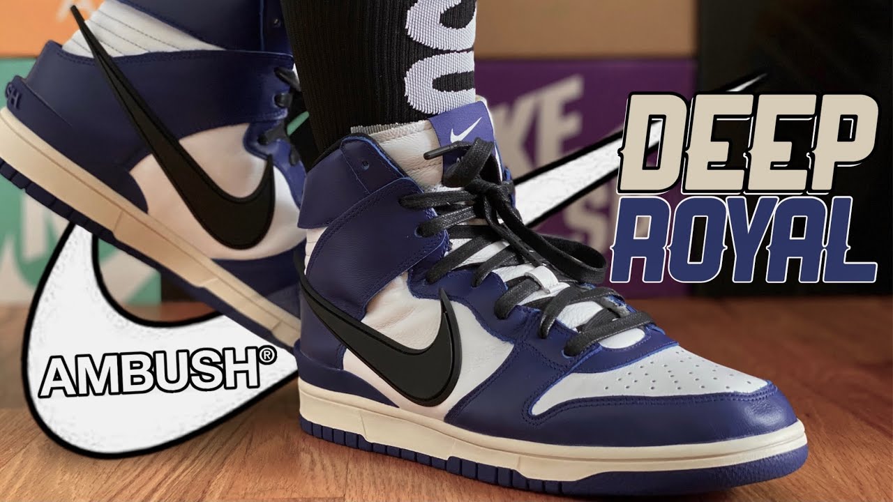 Nike x AMBUSH Dunk High 'Deep Royal' (Review) - YouTube