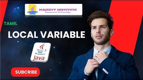 Local Variable in Java -Tamil