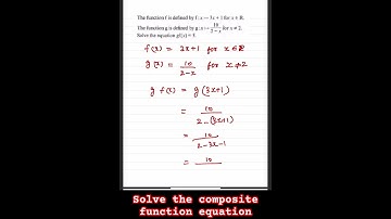 Solve the composite function equation gf(x)