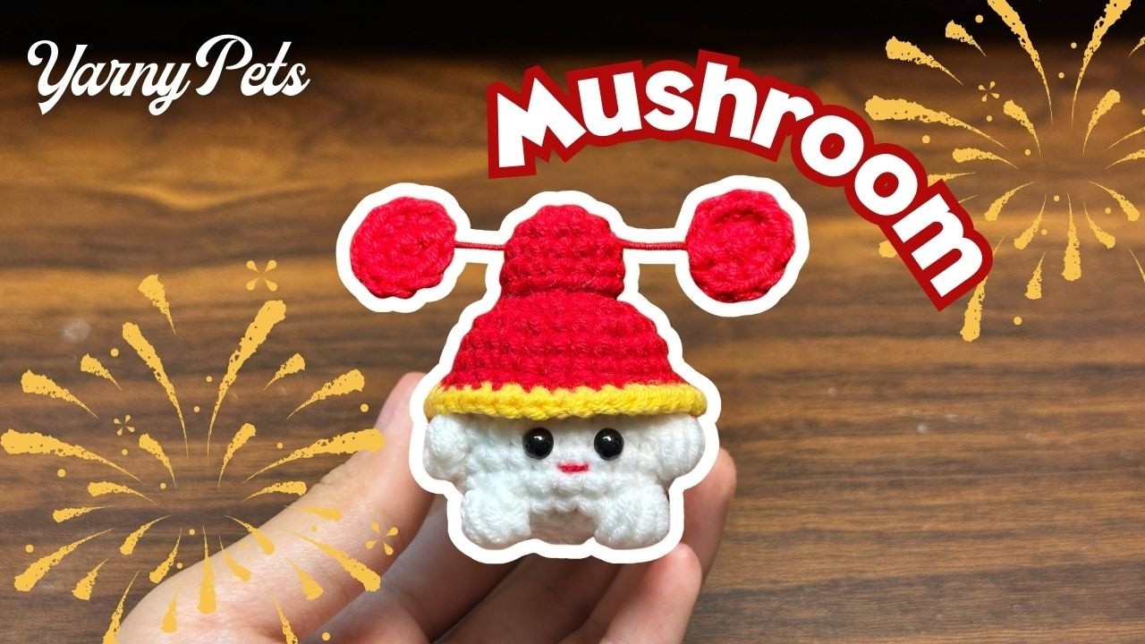 How to Crochet Baby Mushroom for Beginners Step by Step #YarnyPets