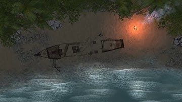 D&D Animated Encounter Battle Map - Shipwreck Night Gridless