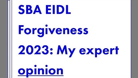 SBA EIDL Forgiveness 2023. What should happen? #sba #eidl #eidlloan #eidlloanupdate #eidlupdate