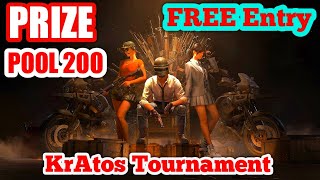 BGMI Tournament  | Free Entry | #Erangel #Miramar | KrAtos Tournament | Prize Pool 200 |
