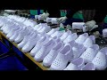 Flip-flop slippers mass production process at an EVA indoor slipper factory in South Korea